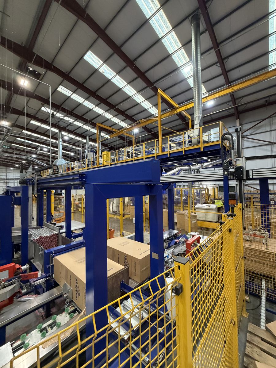 Large distribution warehouse with racking and conveyors
